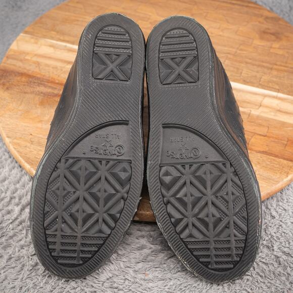 Converse All Star Lux Zip Shroud Womens Hidden Wedge Sneaker Black Leather Sz 7 - Picture 8 of 8